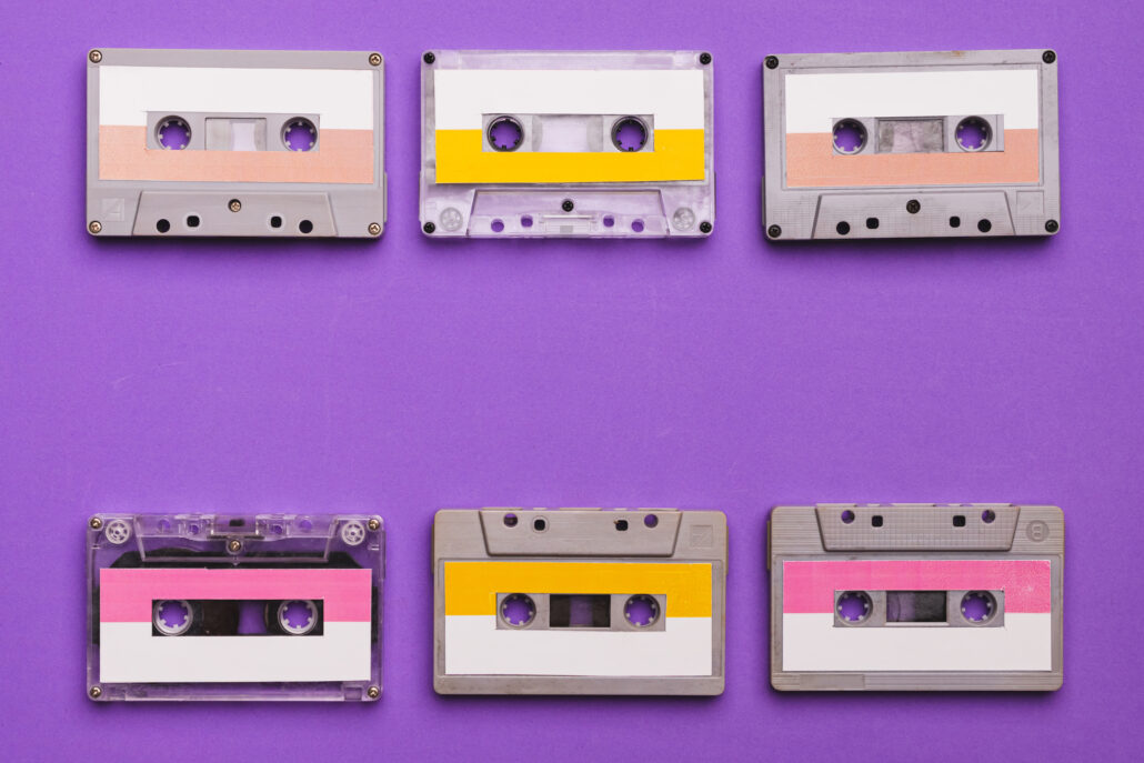 Image of cassette tapes to represent analog technology