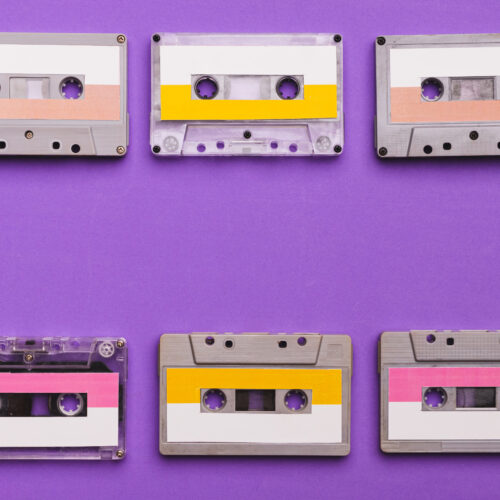 Image of cassette tapes to represent analog technology